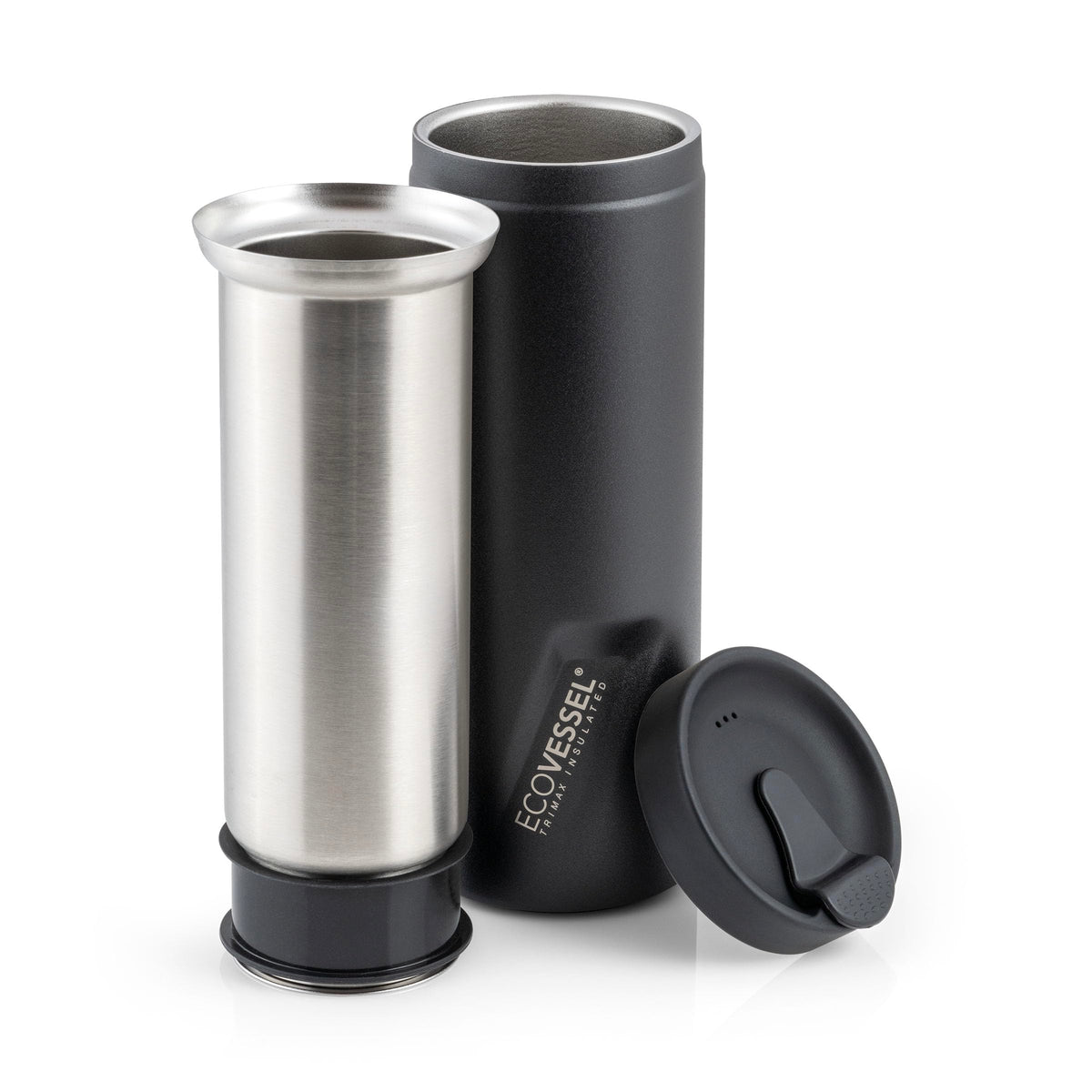 Travel 14 oz On the Go Insulated French Coffee Press Black