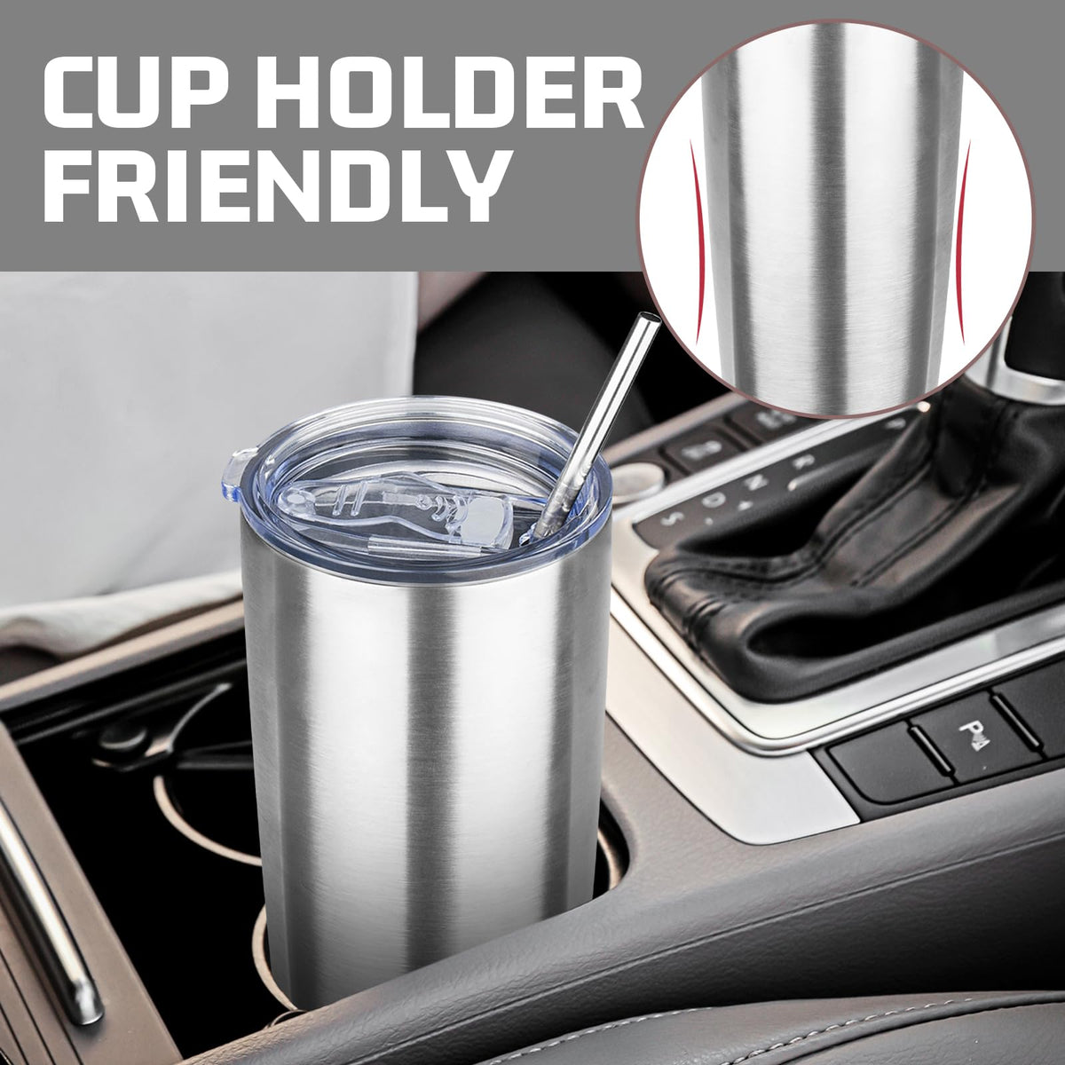 20 oz Tumbler with Lids and Straws (4 Count)