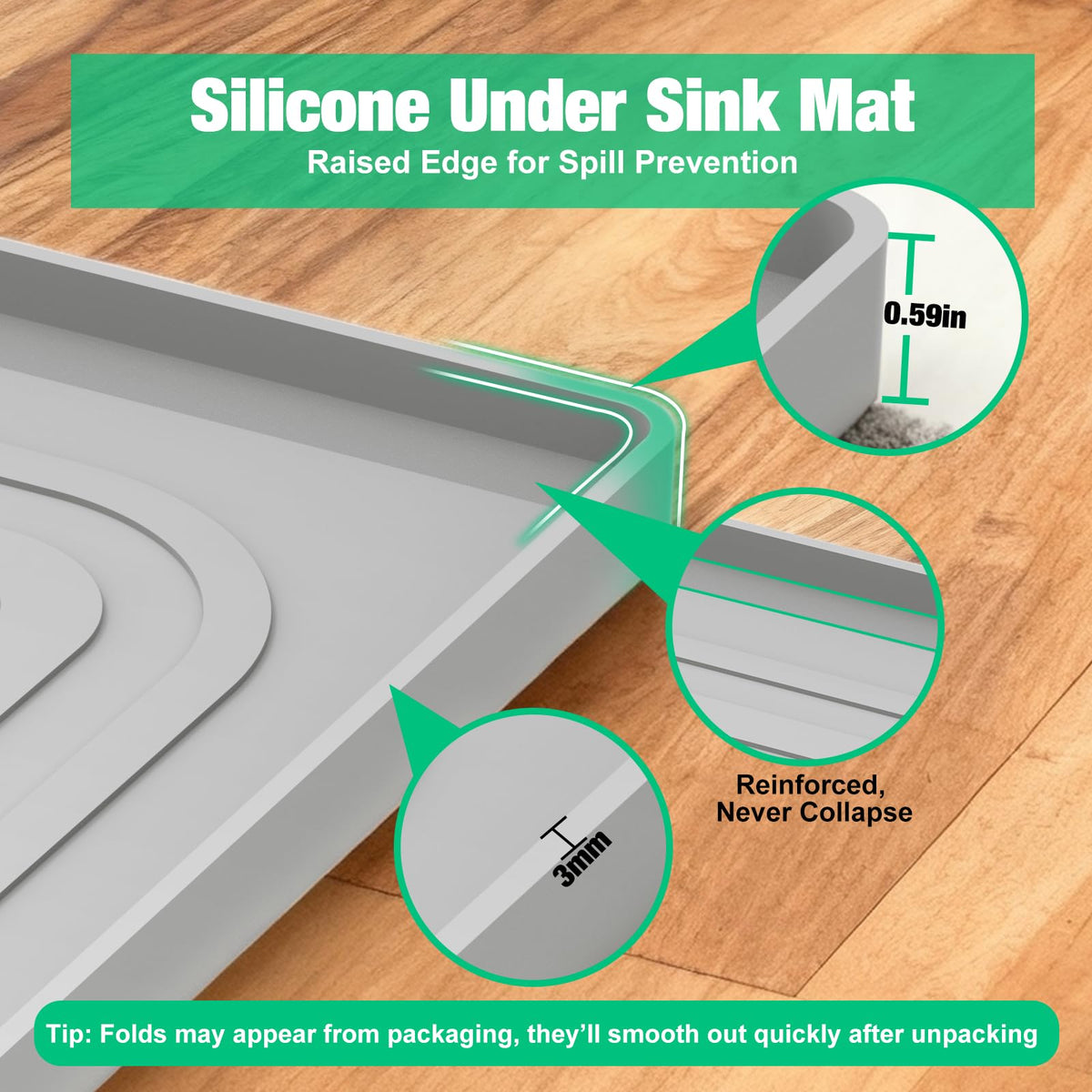 Under Sink Mat 34" X 22"