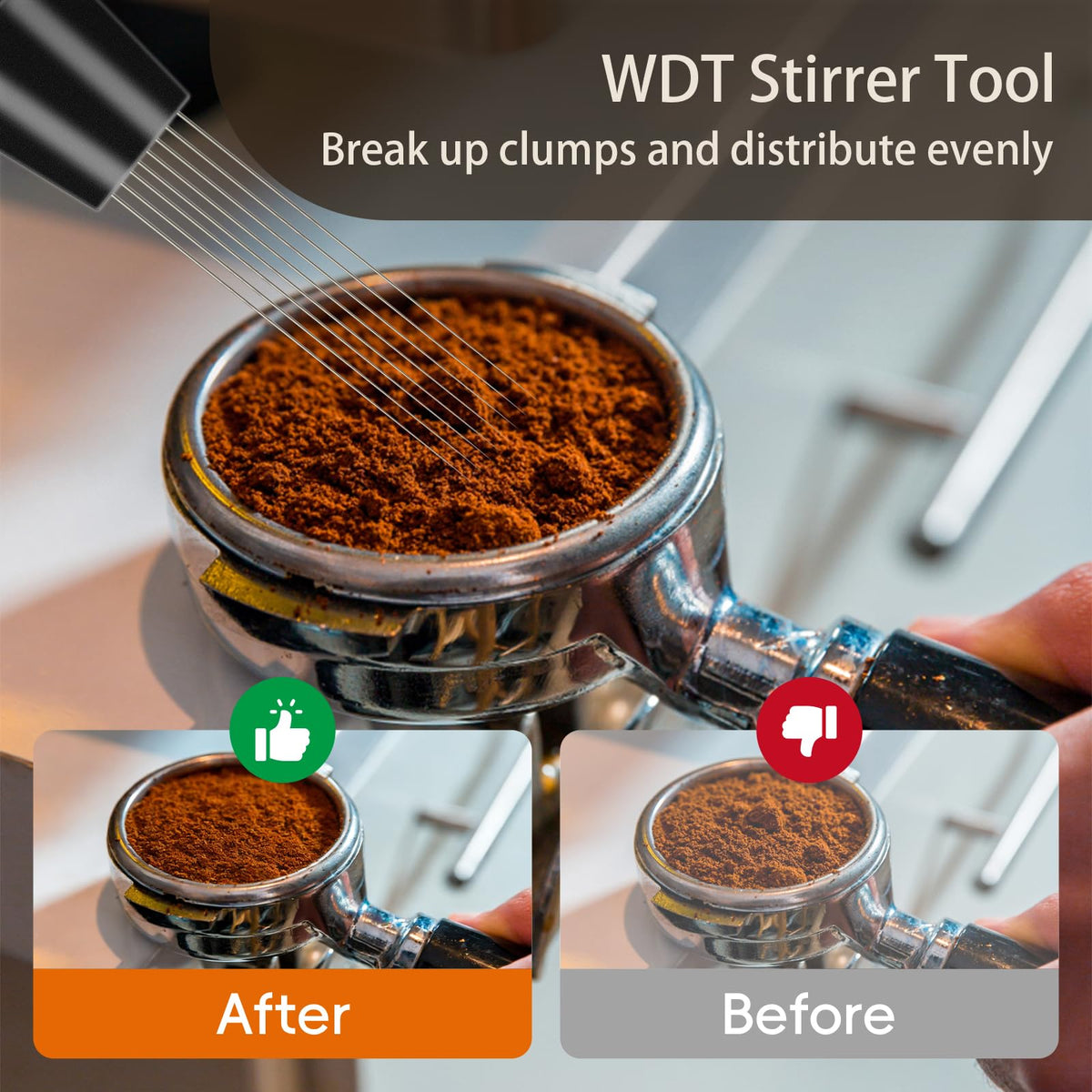 7 Pcs 51mm Espresso Accessories Kit for Coffee WDT Tool Accessories Set