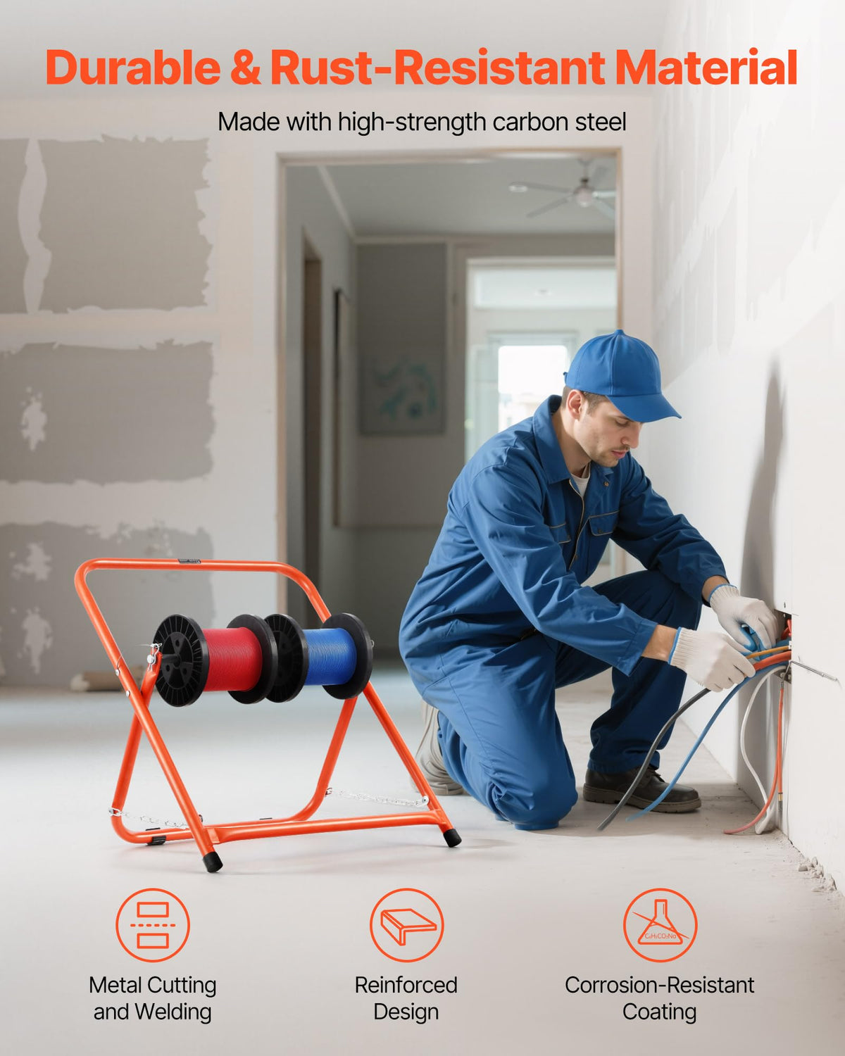 Cable Caddy Heavy Duty Steel Frame
