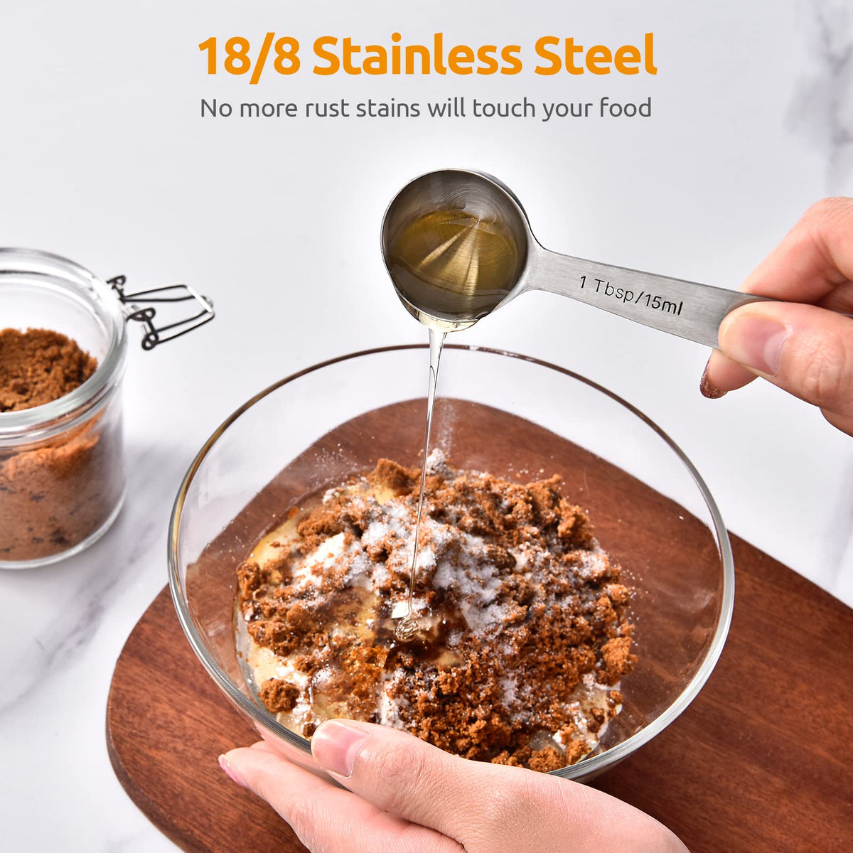18 8 Stainless Steel Measuring Spoons Set of 9