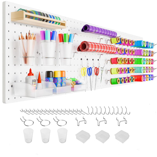 Modular Plastic Peg Board Wall Organizer Kit (4 Count)