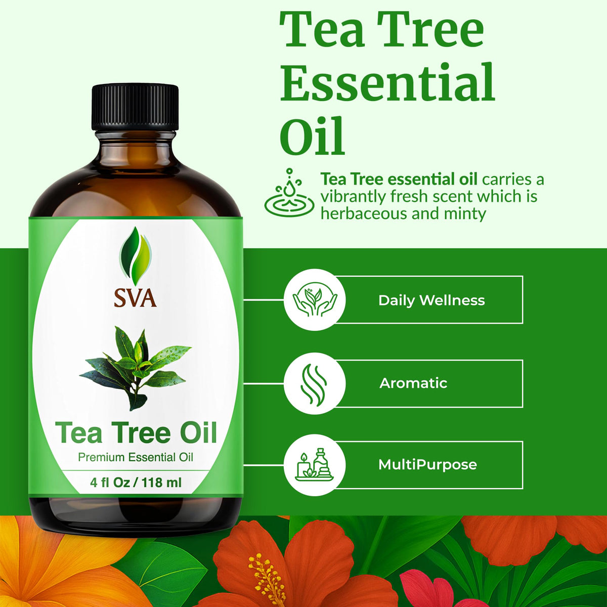 SVA Tea Tree Essential Oil (4 Fl Oz)