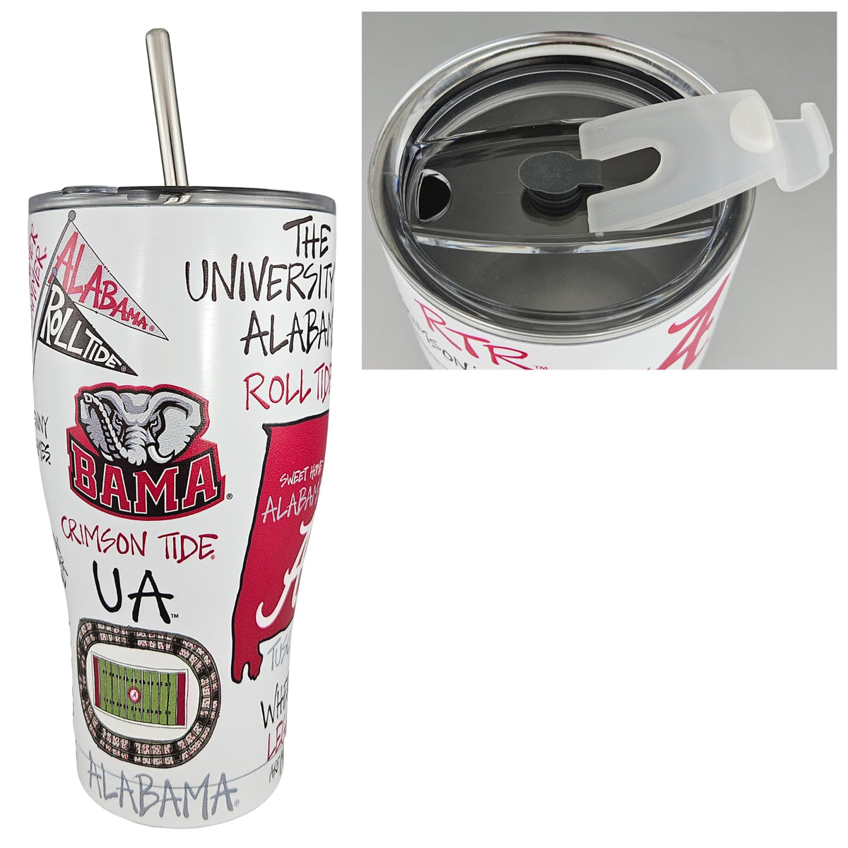 University of Alabama 30oz Stainless Steel 3D Icon Travel Mug