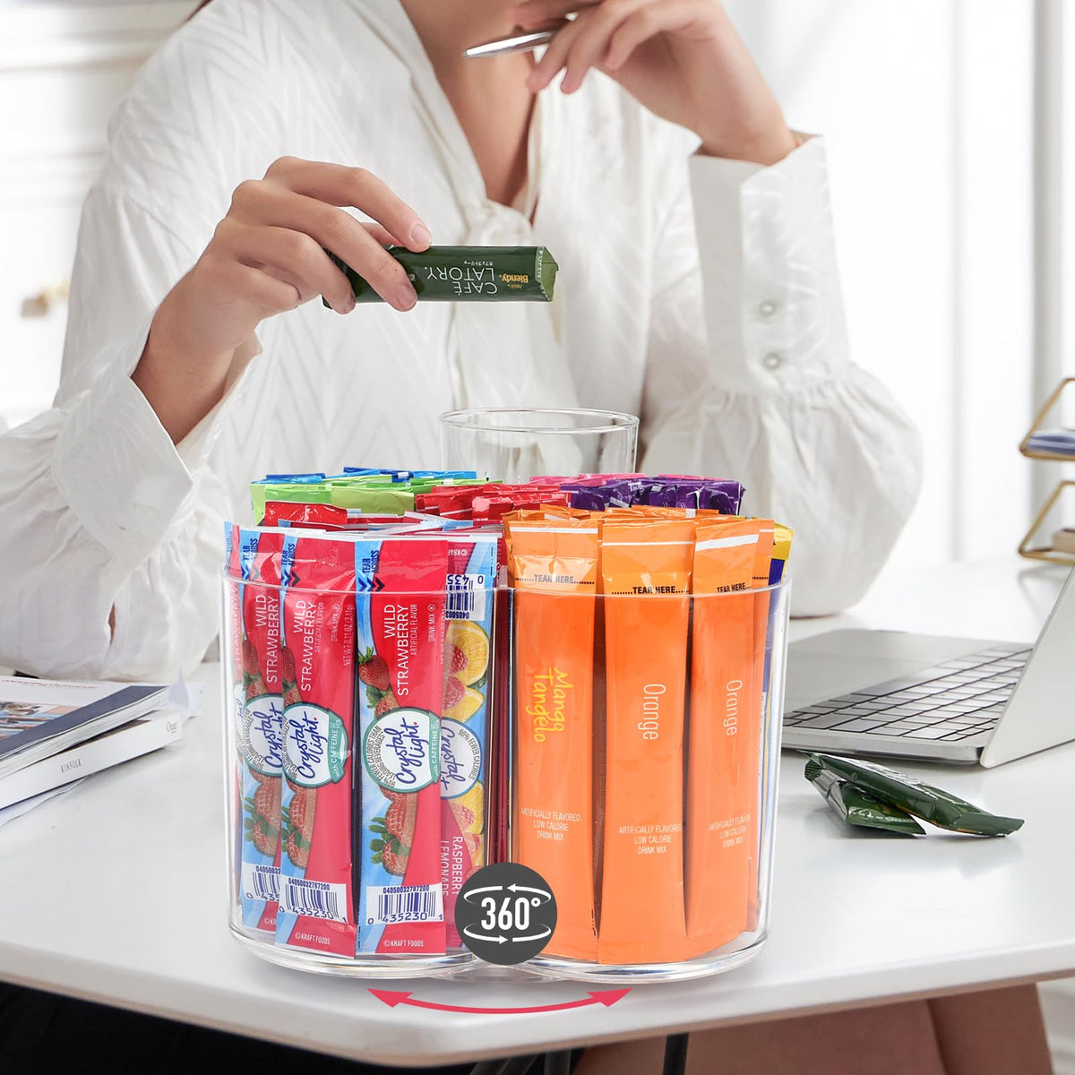 Drink Packet Organizer for Powdered Drink Mix