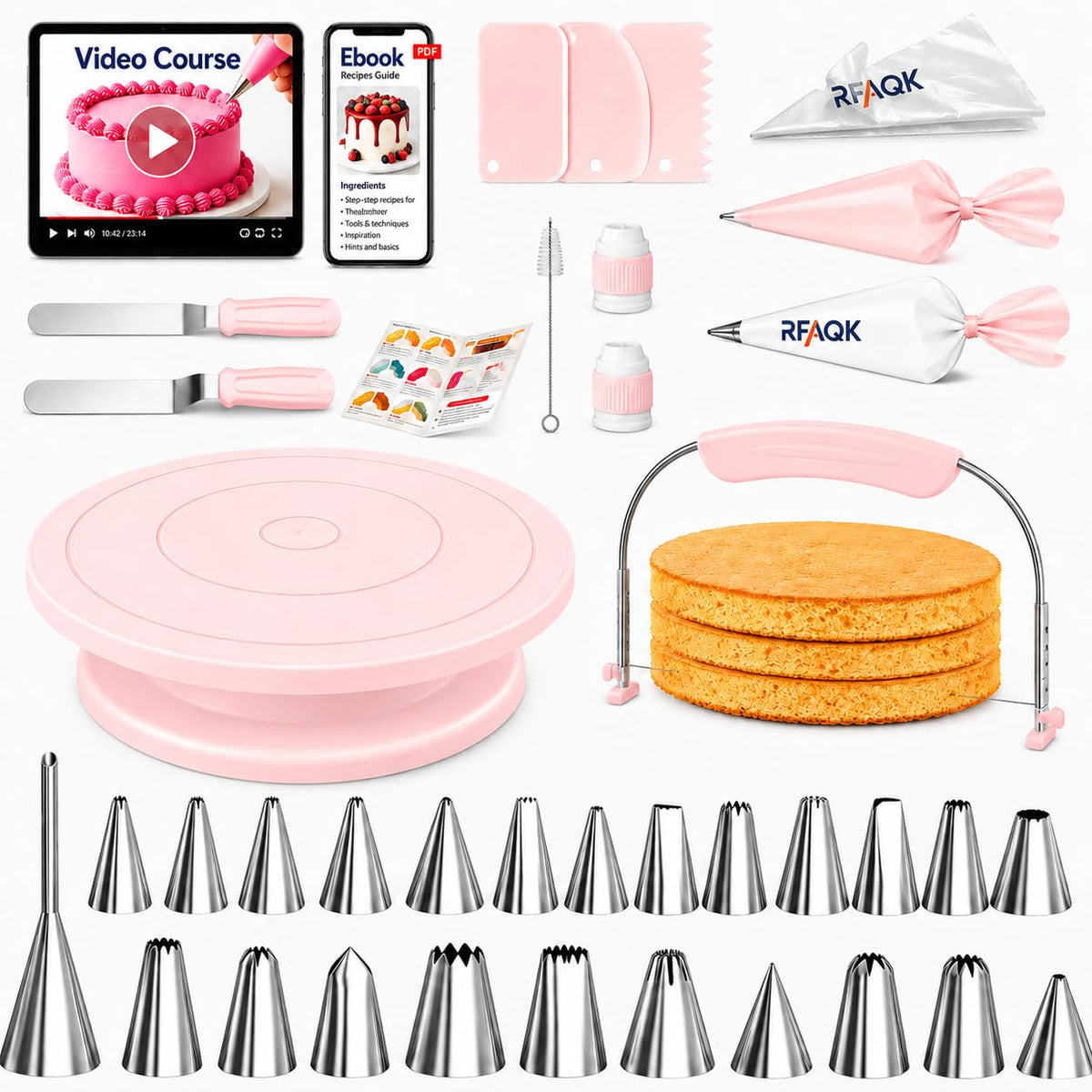 90PCs Cake Decorating Kit with Leveler