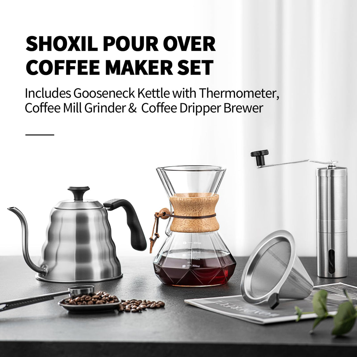 Pour Over Coffee Maker Set (4 Count)