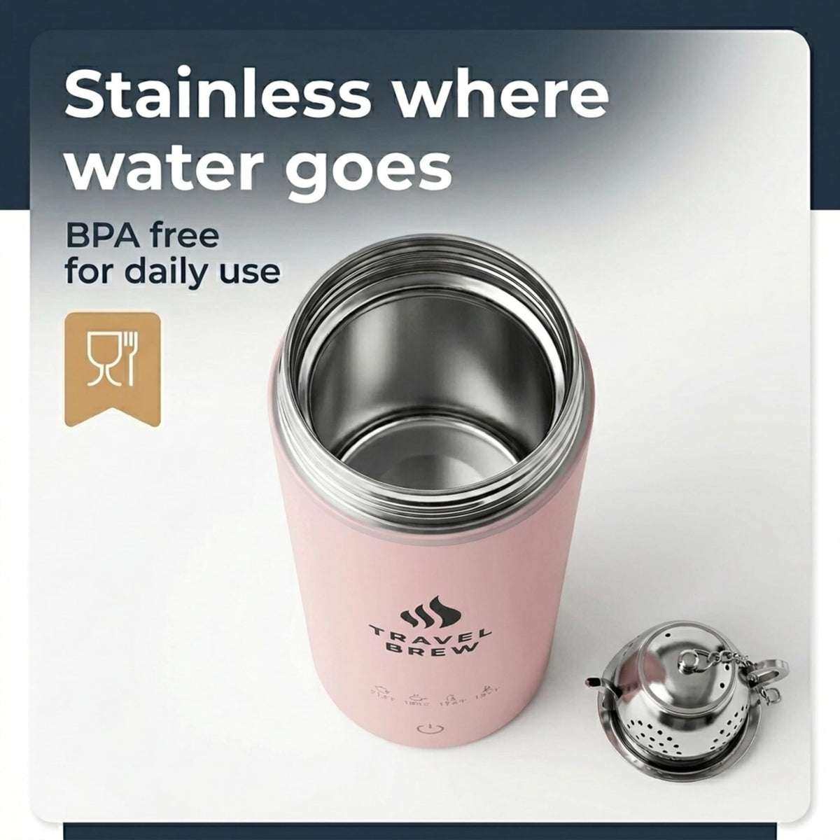 Portable Travel Kettle with Tea Infuser