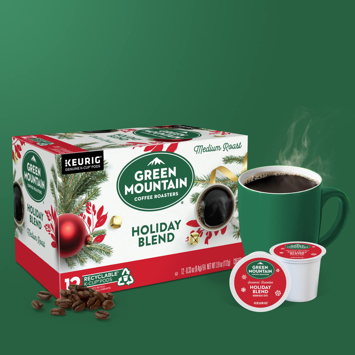 K-Cups, Holiday Blend, 12 Count