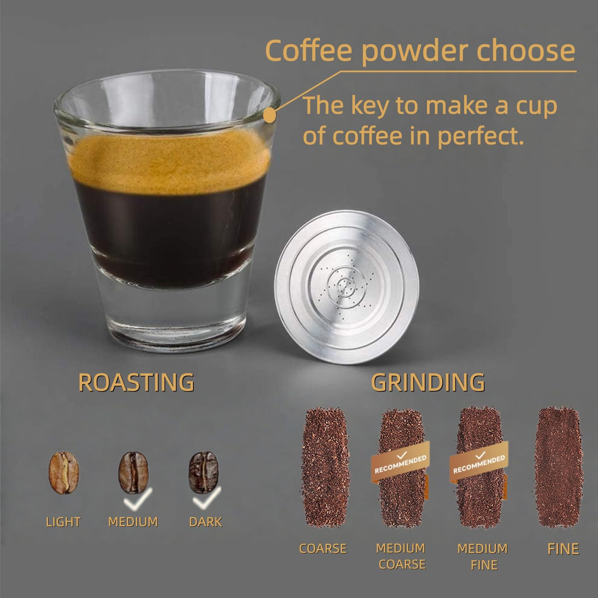2 Pcs Reusable Stainless Steel Coffee Capsules Compatible with L'OR Barista LM8012 (2 Count)