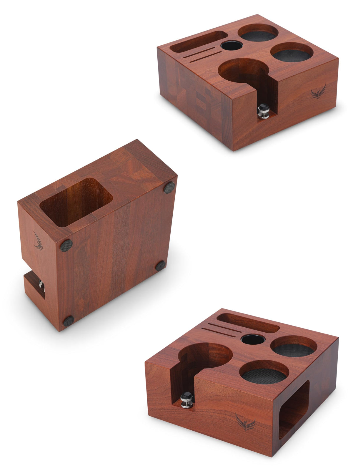 54mm Espresso Tamping Station For Breville Espresso Machine Accessories Rosewood Tamper Stand & Portafilter Holder