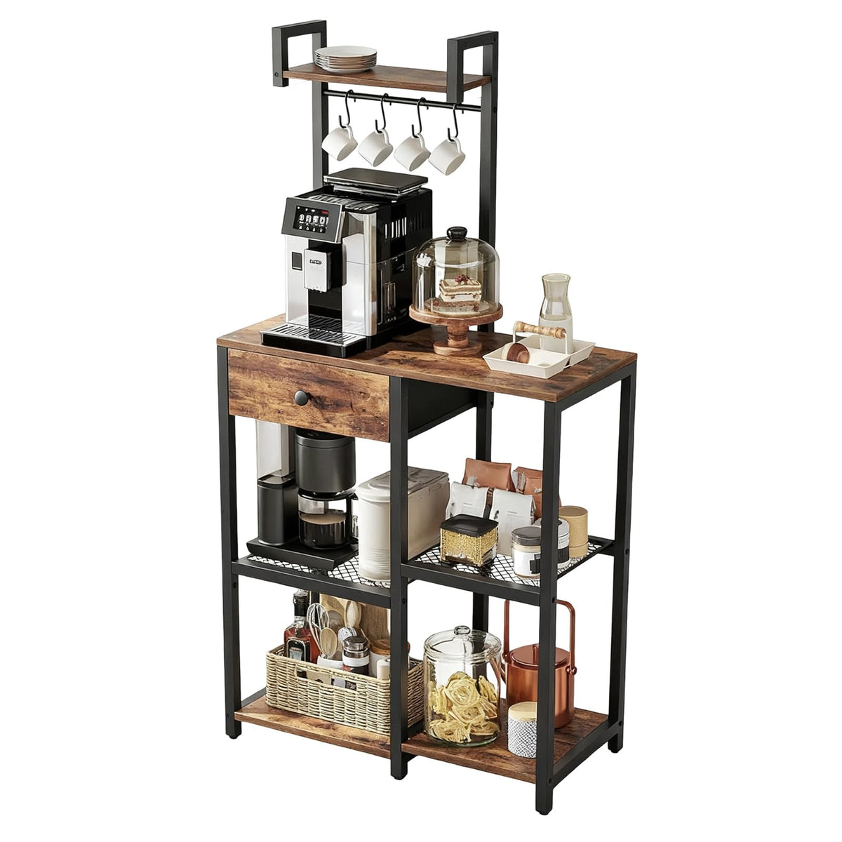 Kitchen Bakers Rack with Drawer