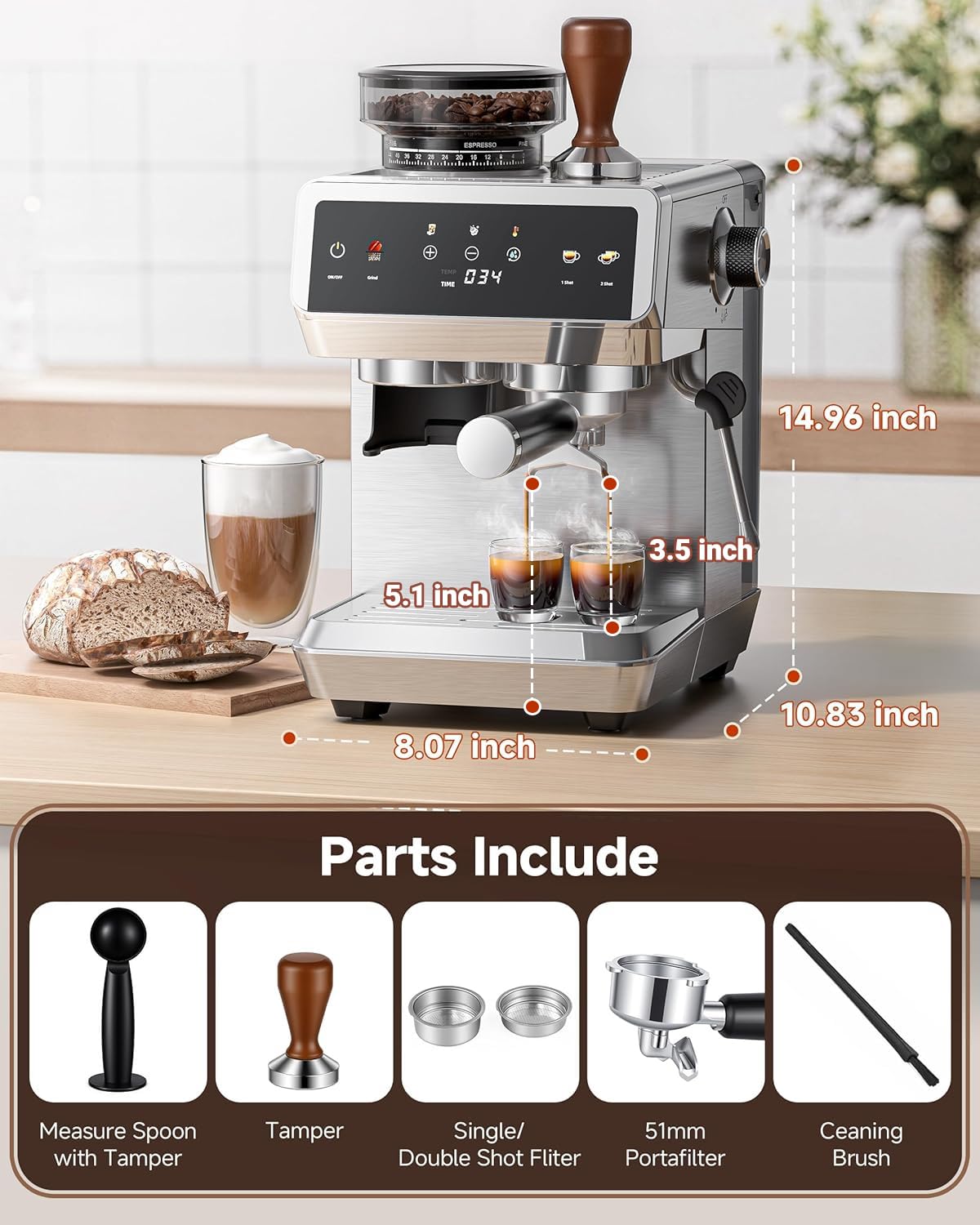 Espresso Machine With Grinder