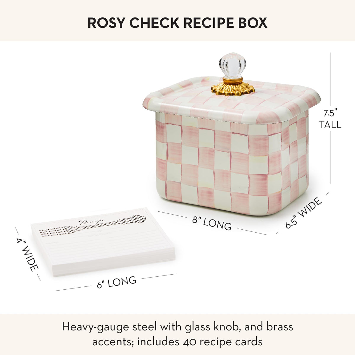 Enamel Recipe Box