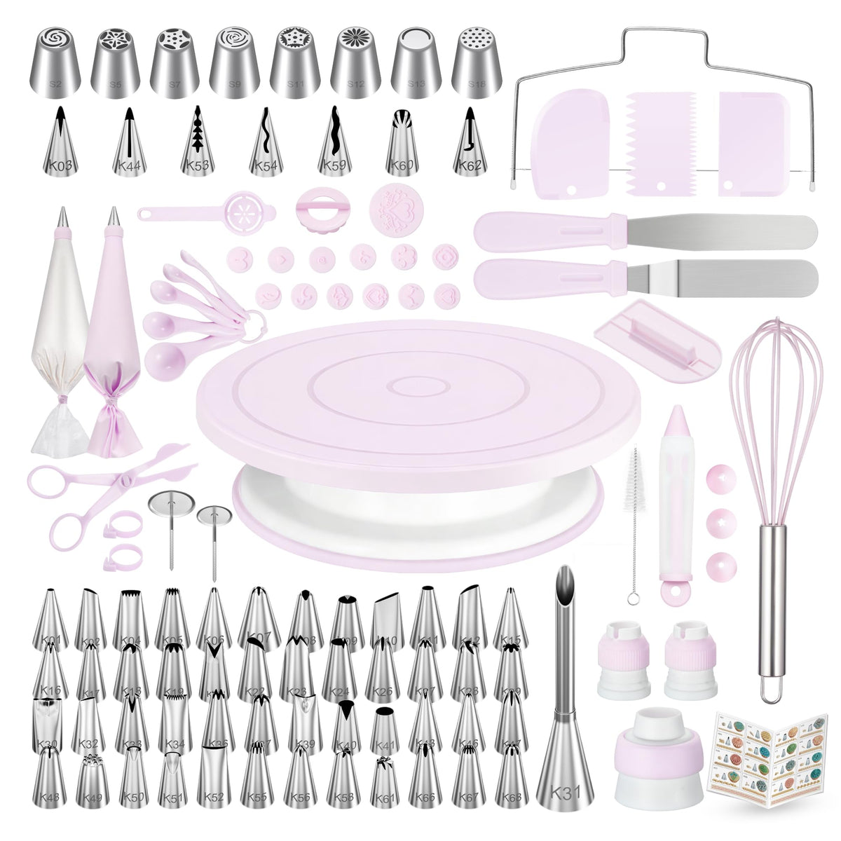 158 Cake Decorating Kit Baking Supplies Tools for Beginners & Pros (158 Count)