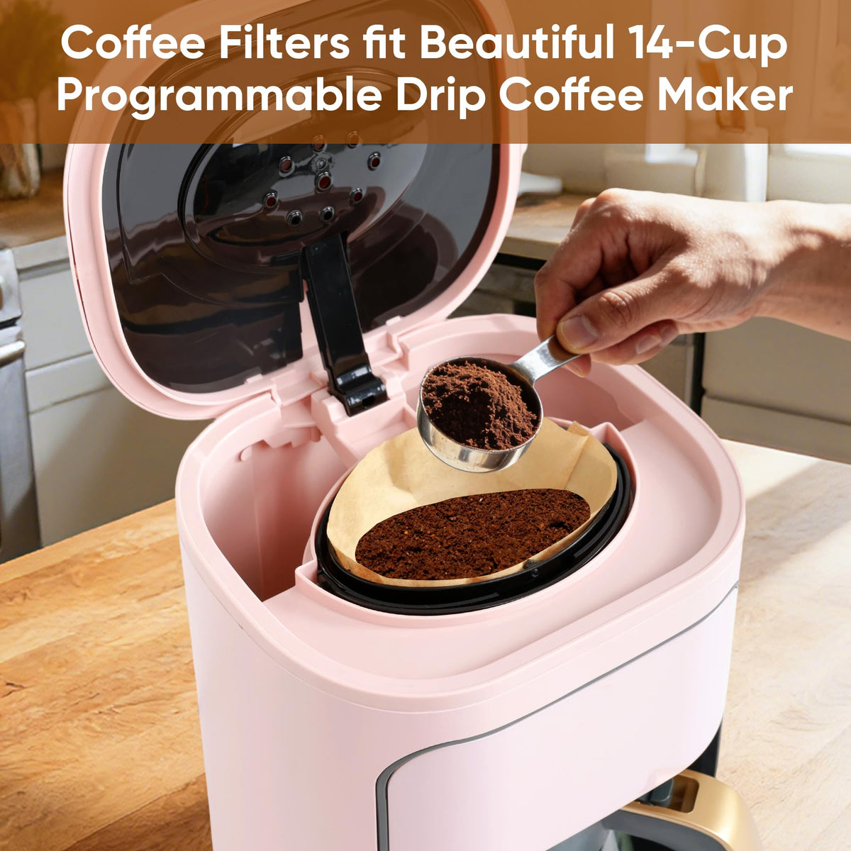 200 PCS Coffee Filter Compatible with Beautiful 14