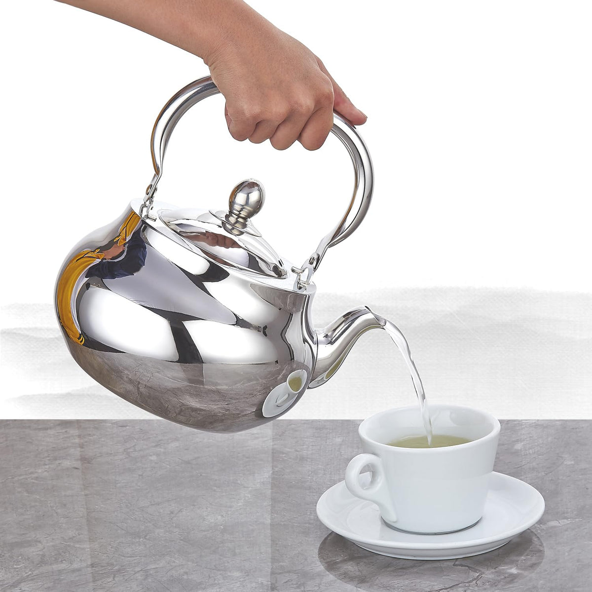 Stainless Steel Teapot With Removeable Infuser 71 oz
