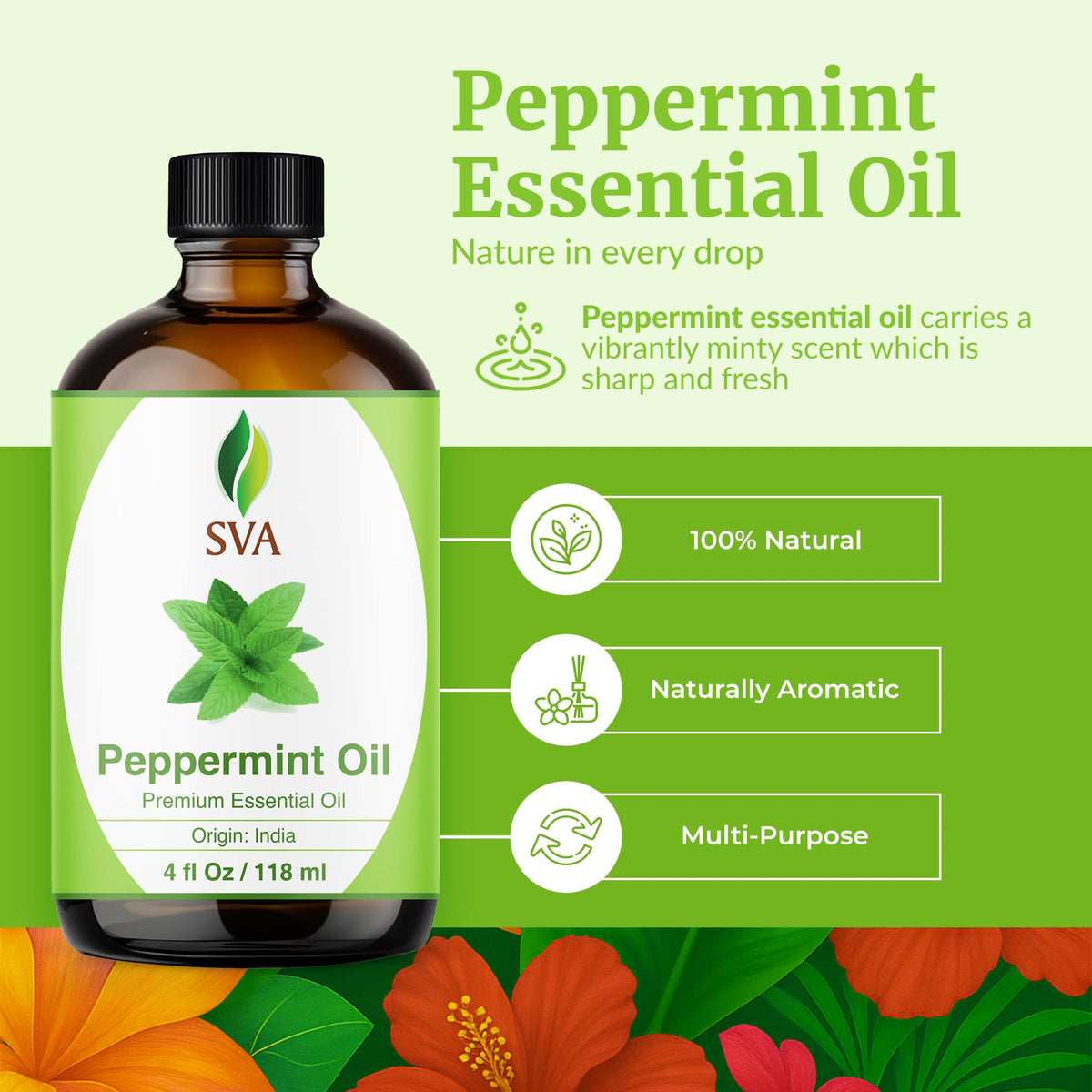 SVA Peppermint Essential Oil (4 Fl Oz)