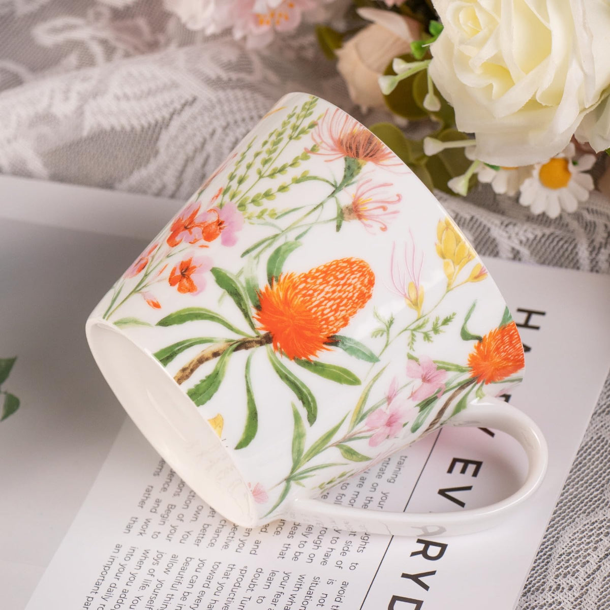 Bone China Coffee Mugs (2 Count)