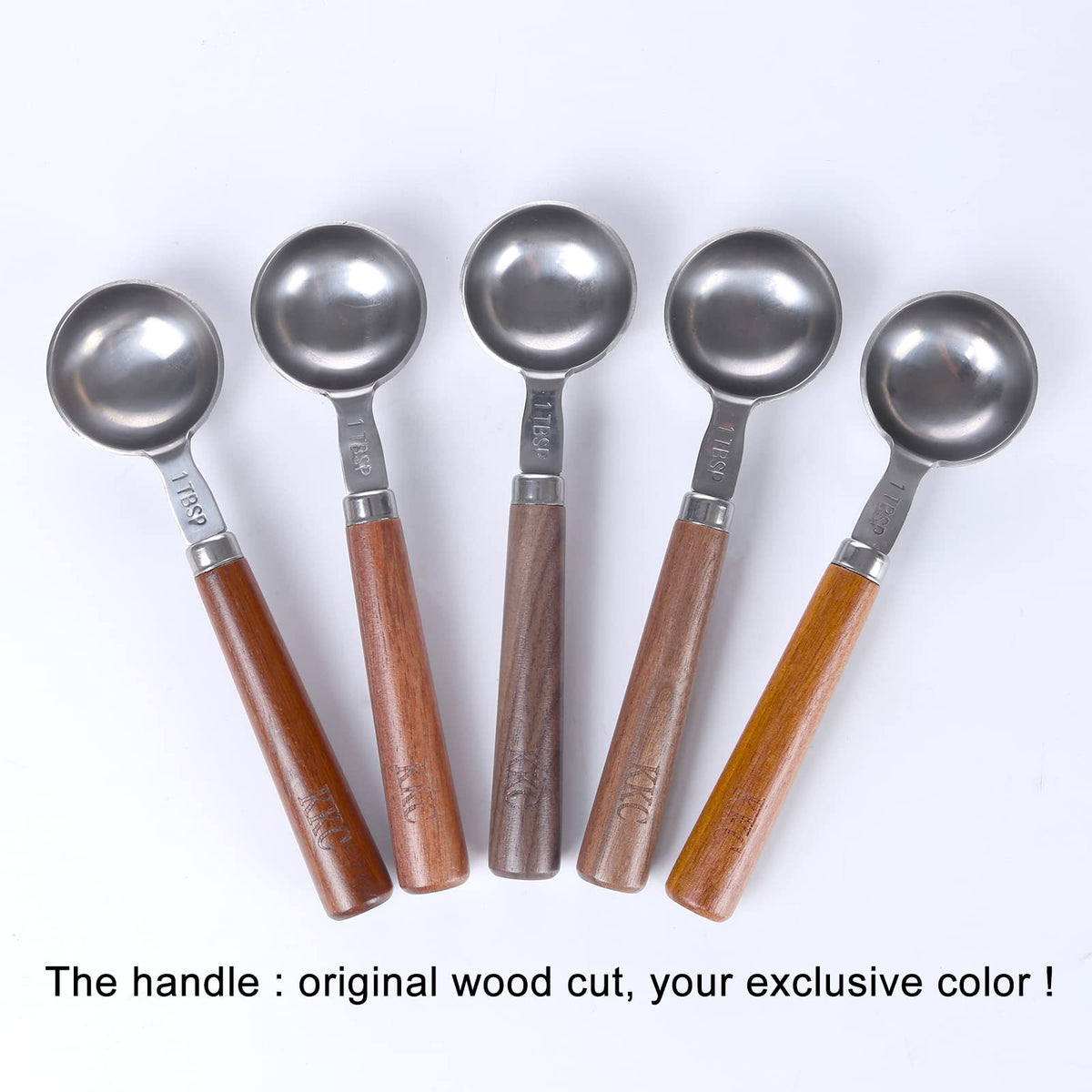 Wooden Long Handle Coffee Bean Scoops 1 tbsp for Ground Coffee