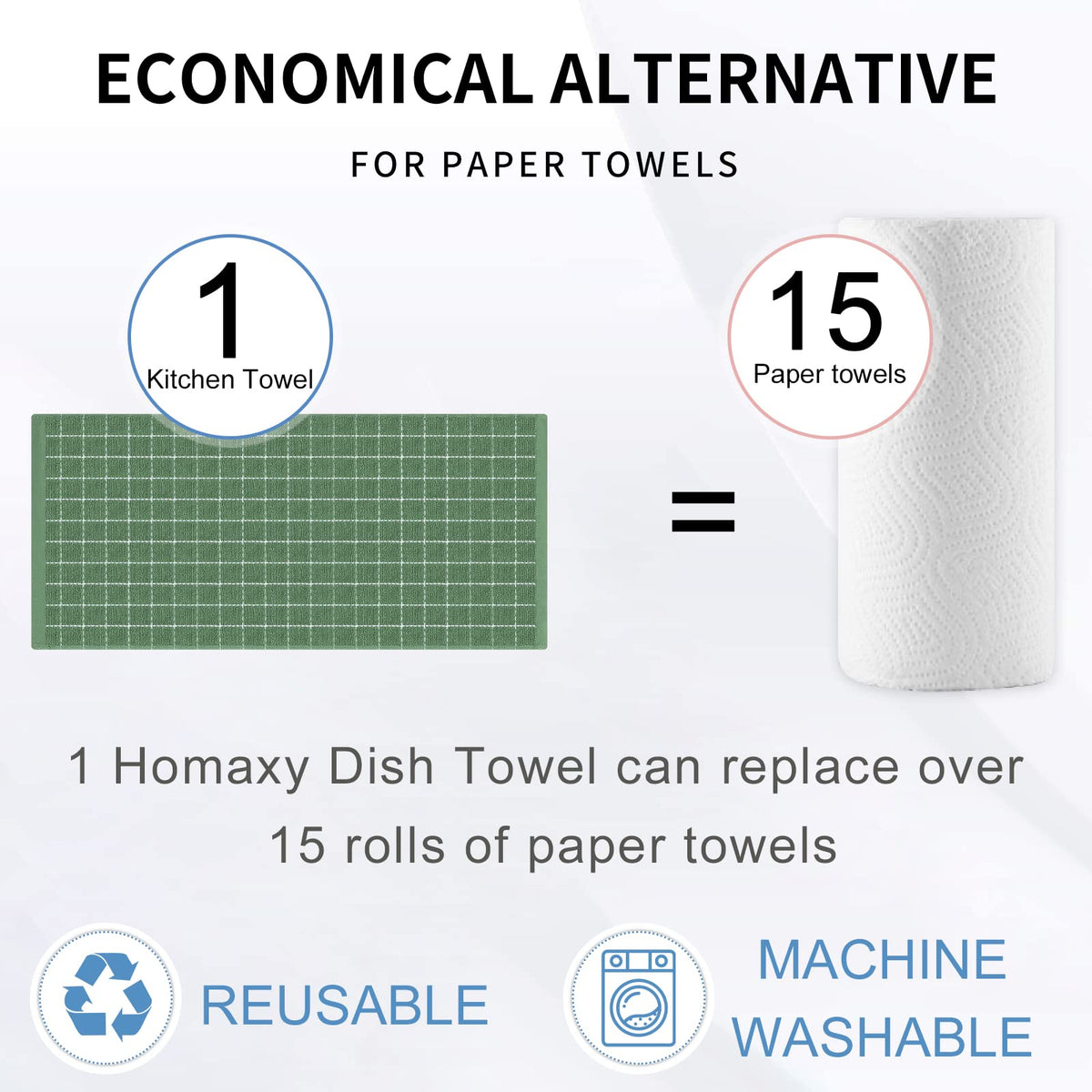 100% Cotton Terry Kitchen Towels (4 Count)