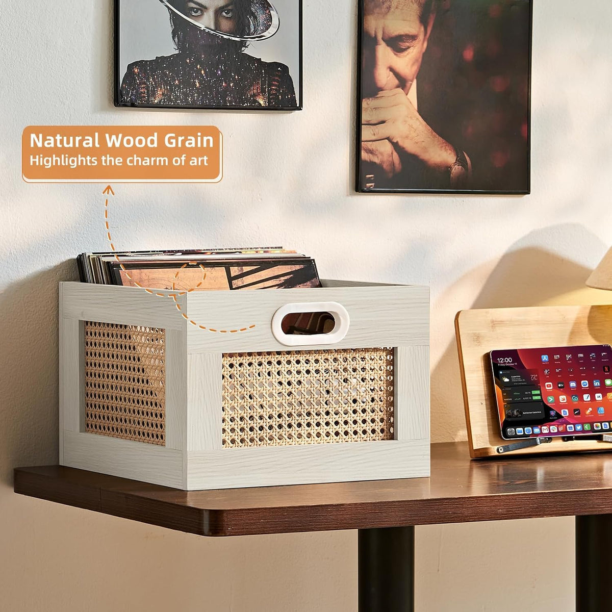 2 Pack Vinyl Record Storage Crates (2 Count)