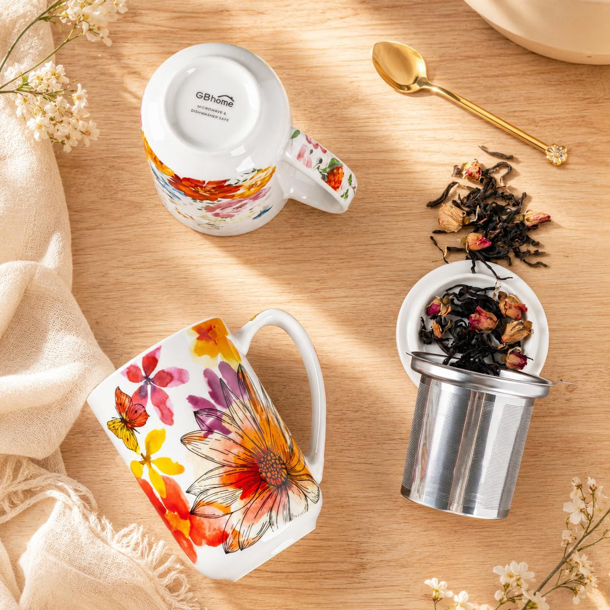 Tea Mug with Infuser and Lid