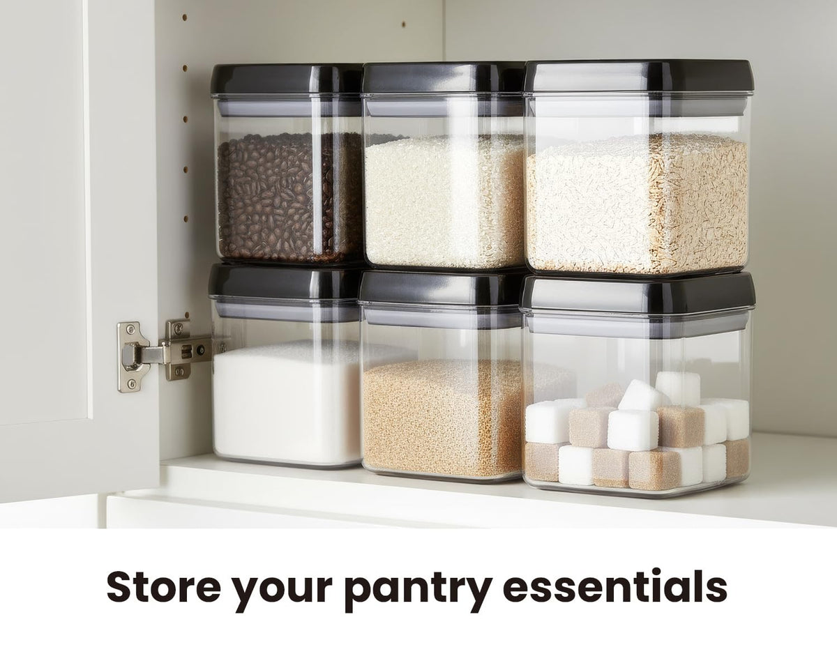 Flip Tite Food Storage Container 5" LARGE Size Airtight Lid Lock Top (3 Count)
