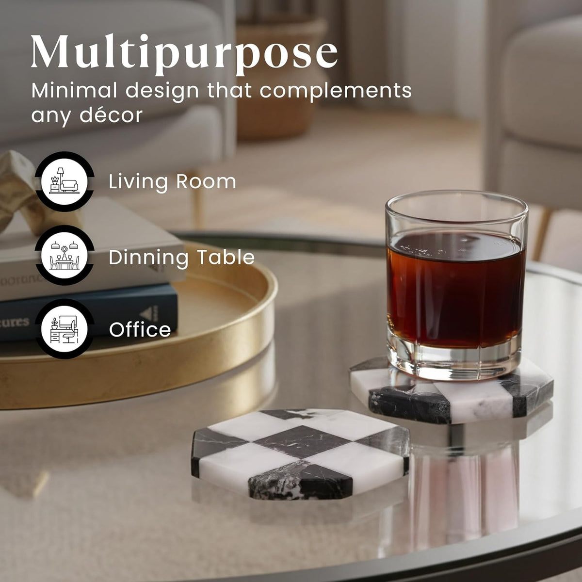Marble Coasters Set of 6
