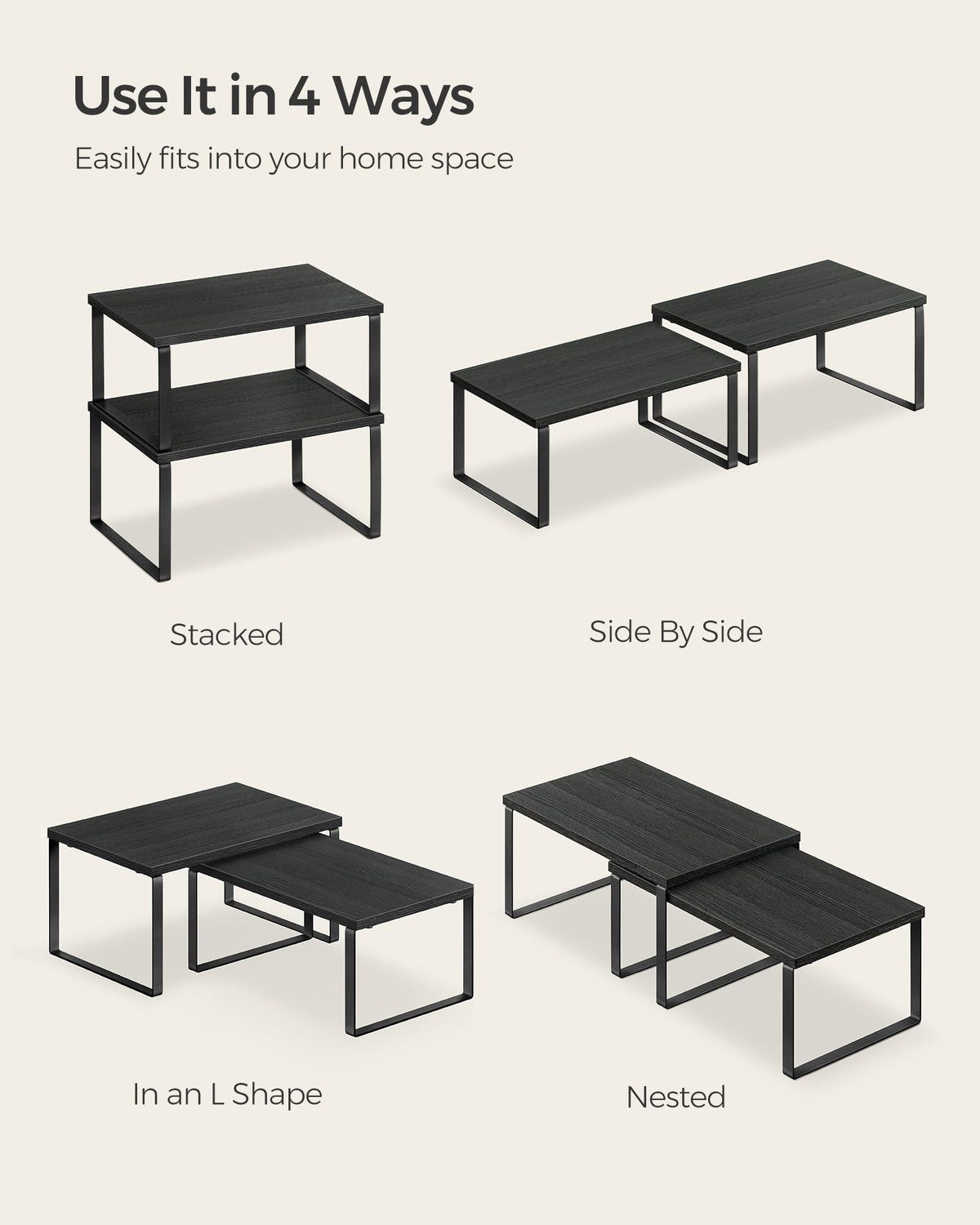 Cabinet Organizer Shelf (2 Count)