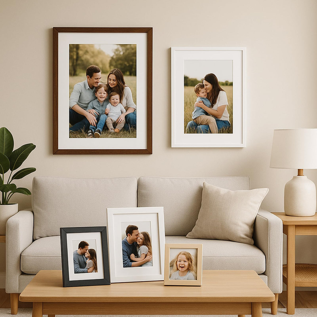 8x12 Solid Oak Wood Picture Frame