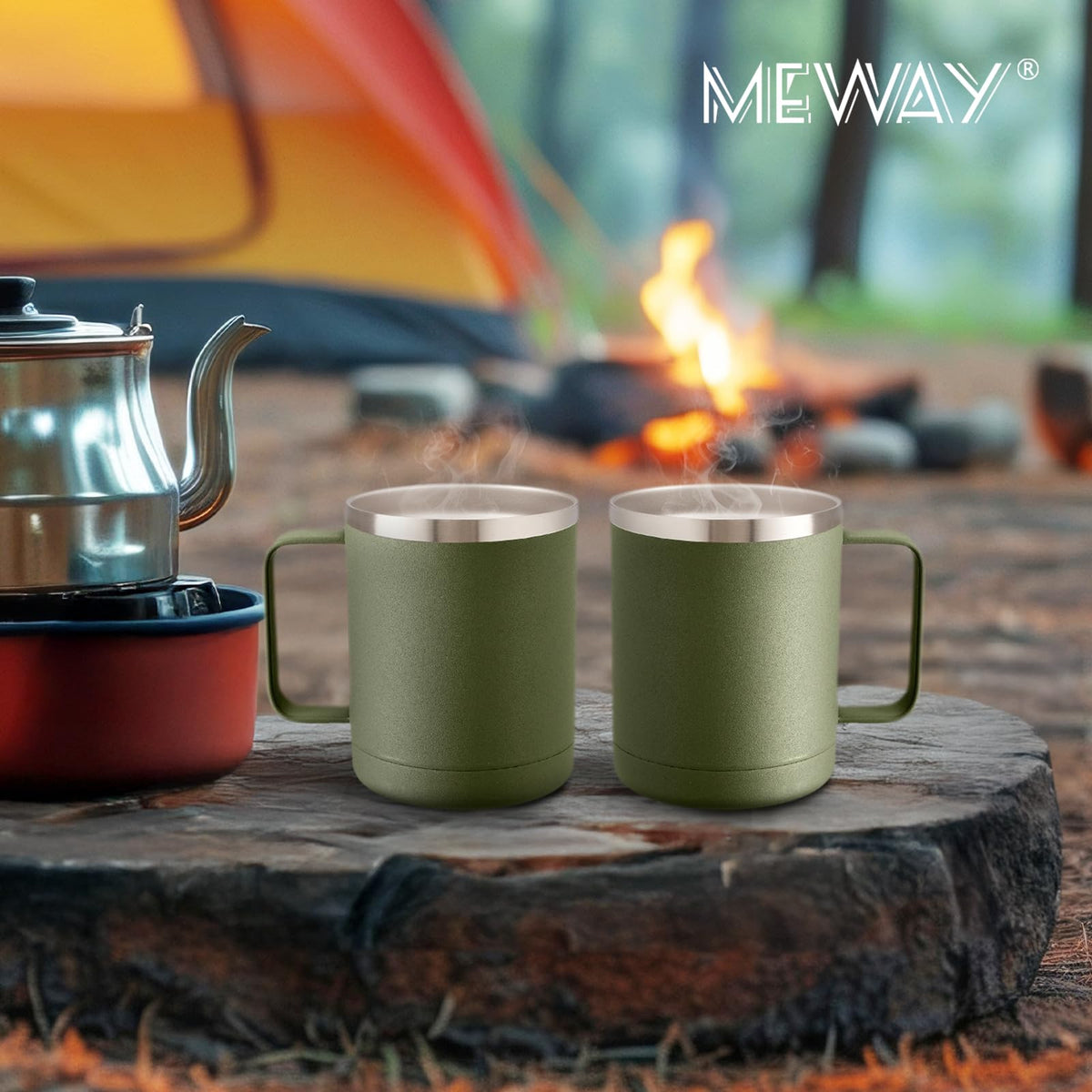 12oz Coffee Mug With Handle 2 Pack Bulk (2 Count)
