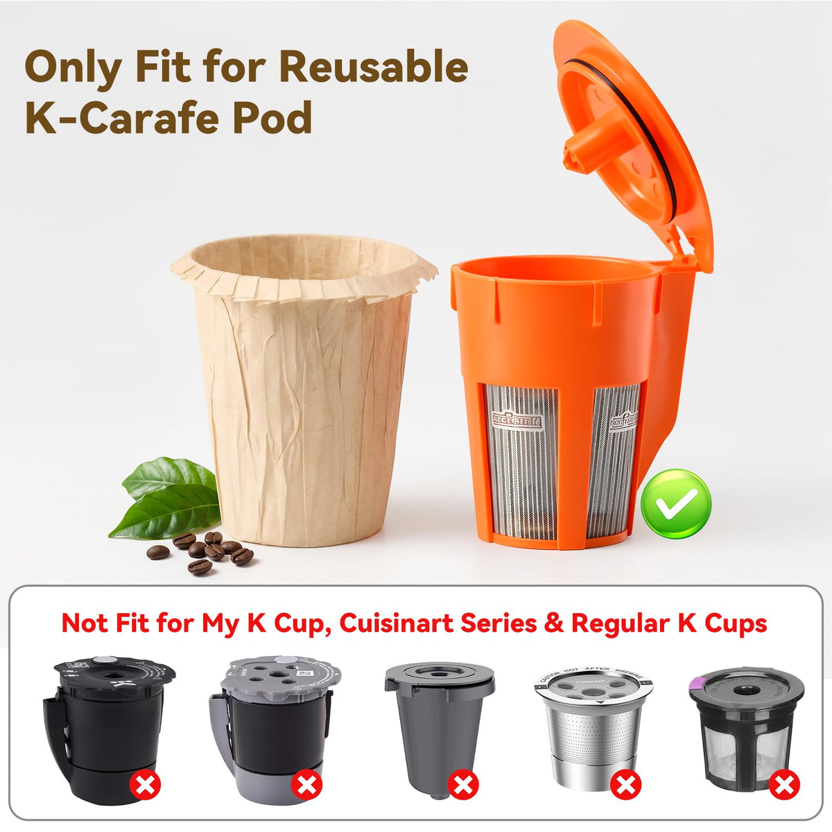 2.45" H Disposable Coffee Filters (100 Count)