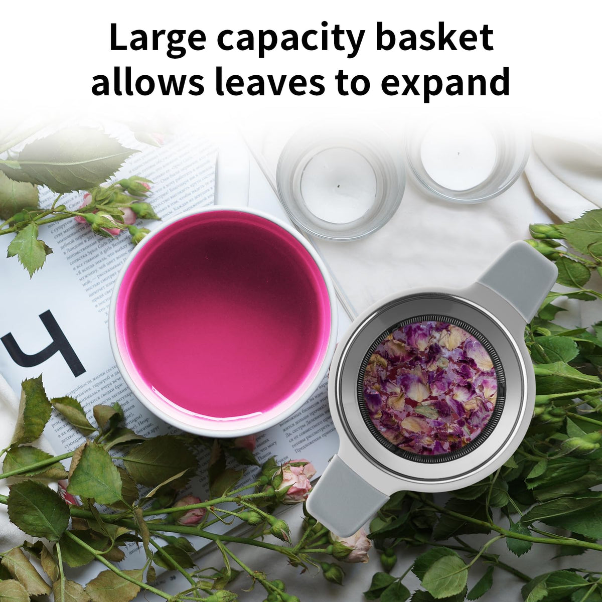 Stainless Steel Fine Mesh Tea Infuser for Loose Leaf Tea