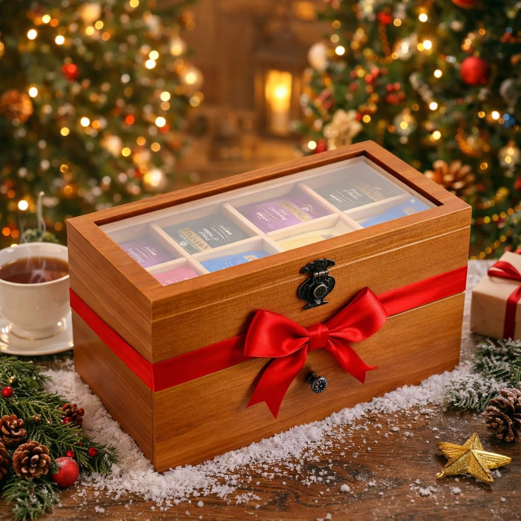 Wood Tea Bag Organizer