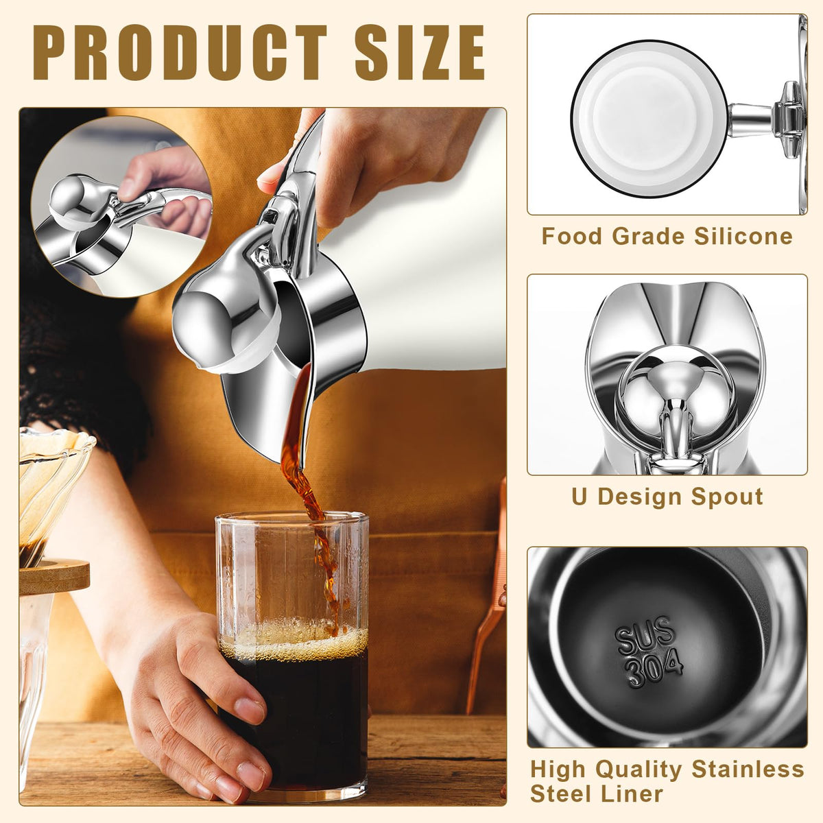 2 Pcs 68oz Thermal Coffee Carafe (2 Count)