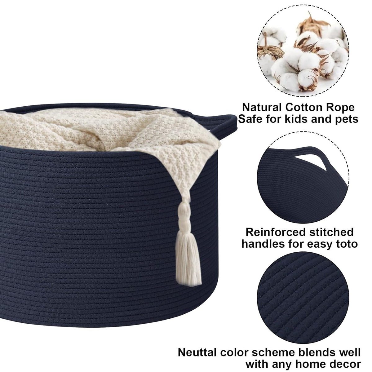 90L Extra Large Blanket Basket