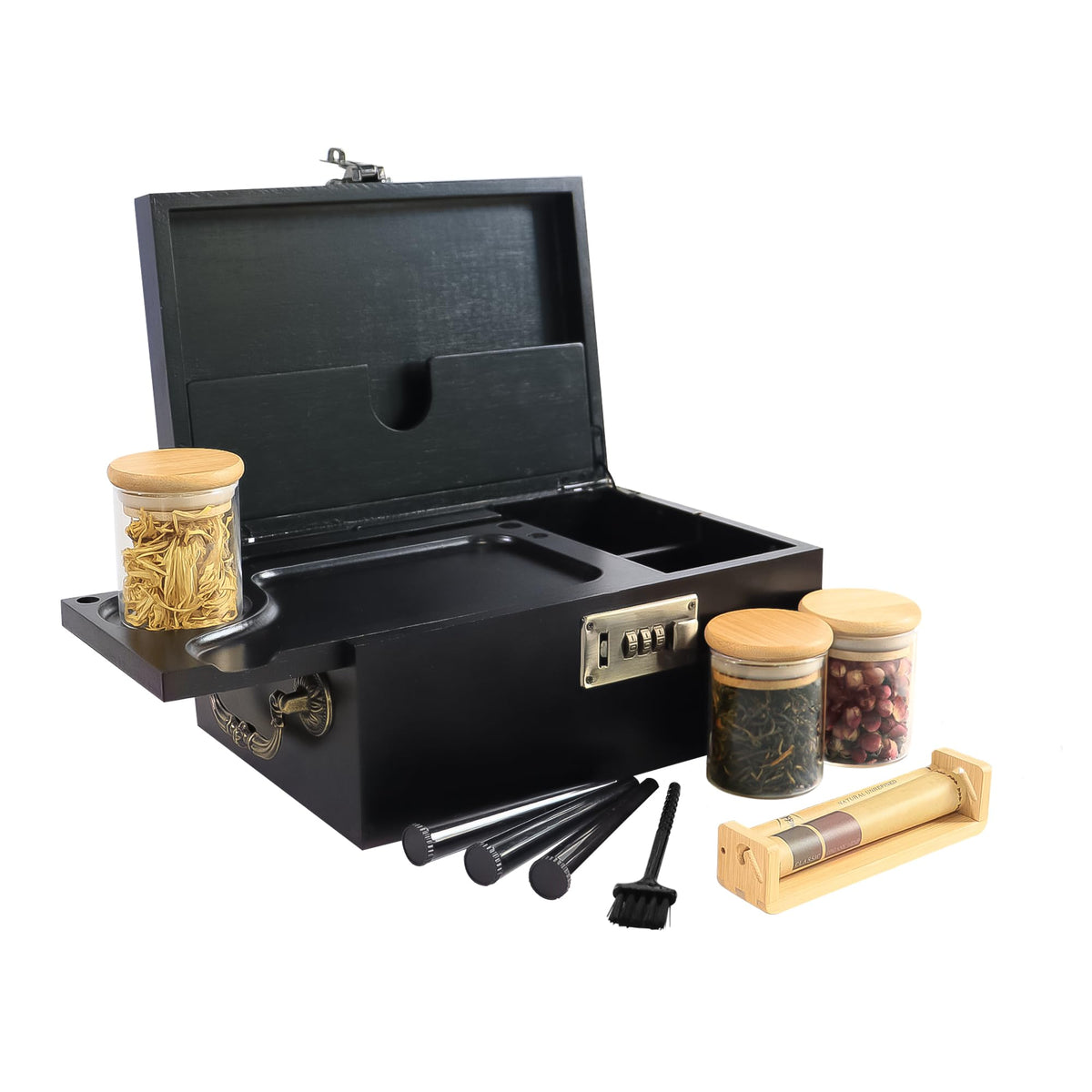 Bamboo Box with Combination Lock