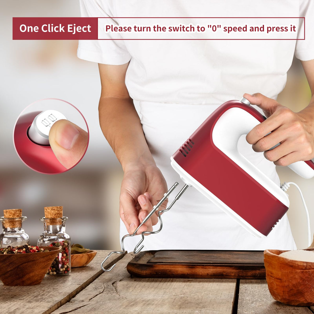 9 Speed Digital Hand Mixer Electric