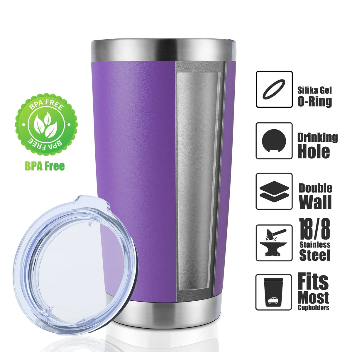 20oz Stainless Steel Tumbler Bulk with Lid