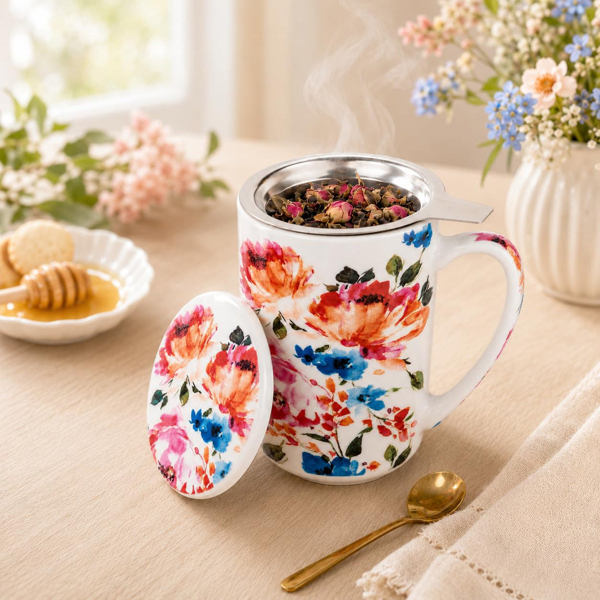Tea Mug with Infuser and Lid