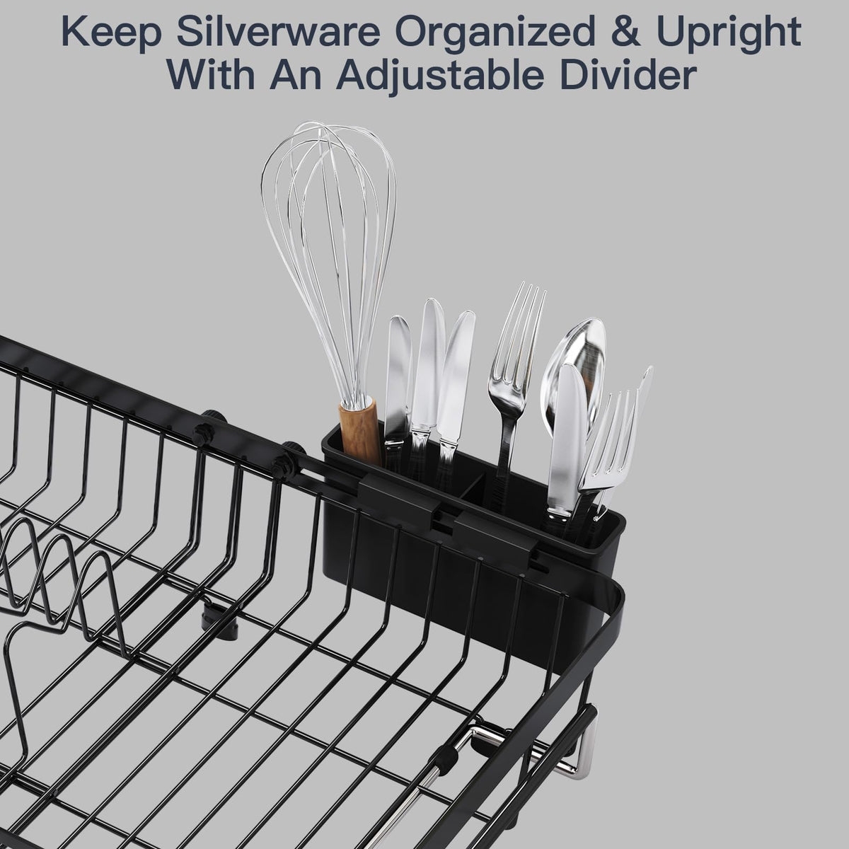 Dish Drying Rack Over The Sink with Utensil Holder