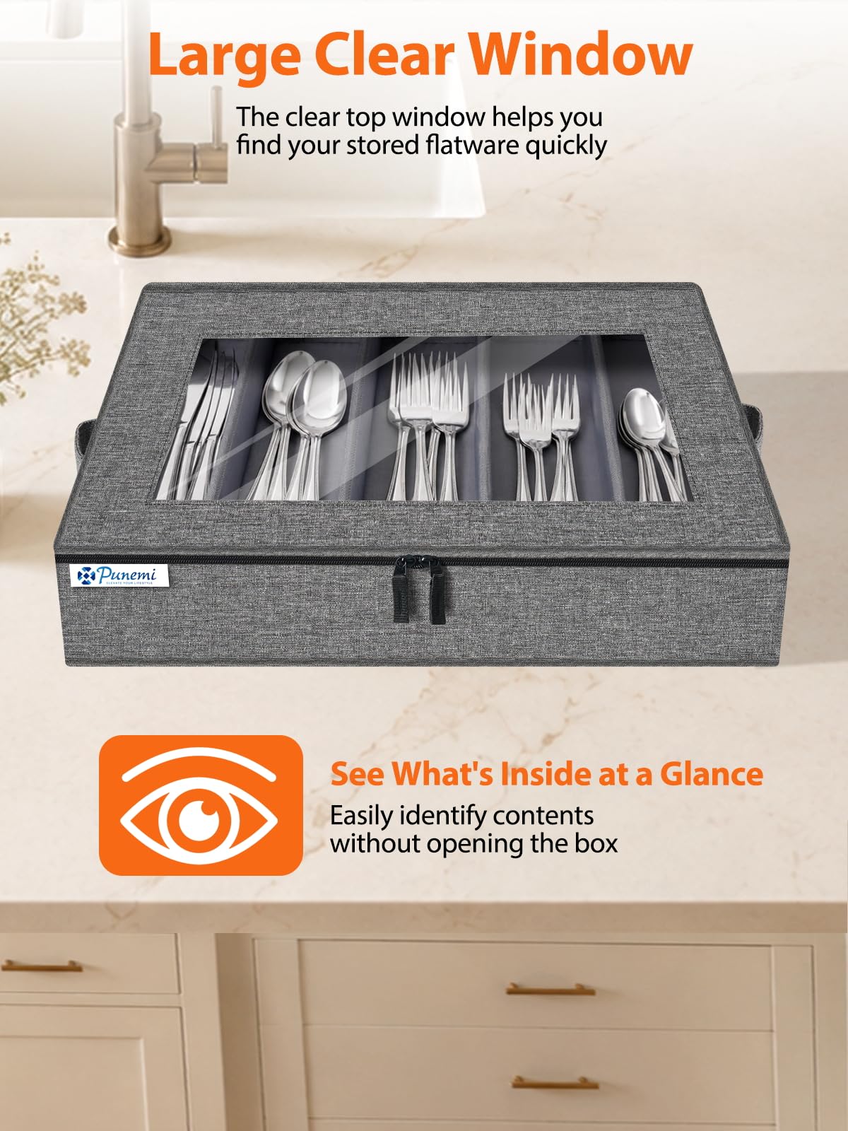 Hard Shell Silverware Storage Box (2 Count)