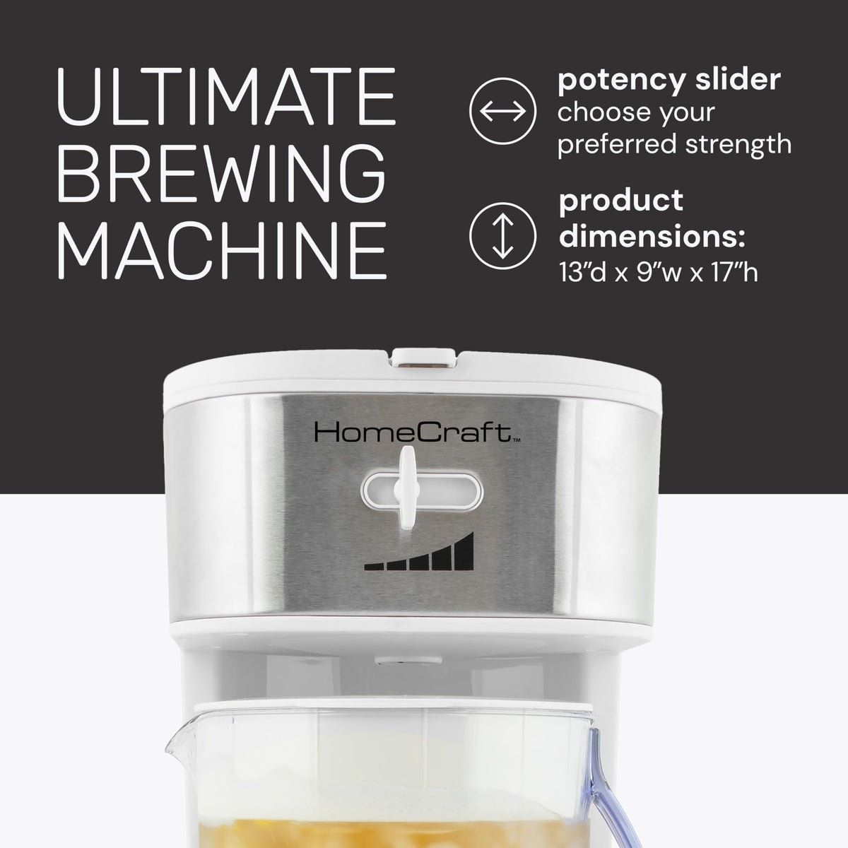 3 Quart White Stainless Steel Café' Iced Tea And Iced Coffee Brewing System