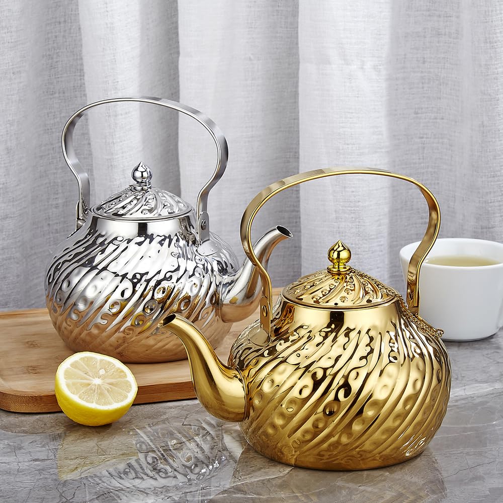 2000ml stainless steel antique style teapot