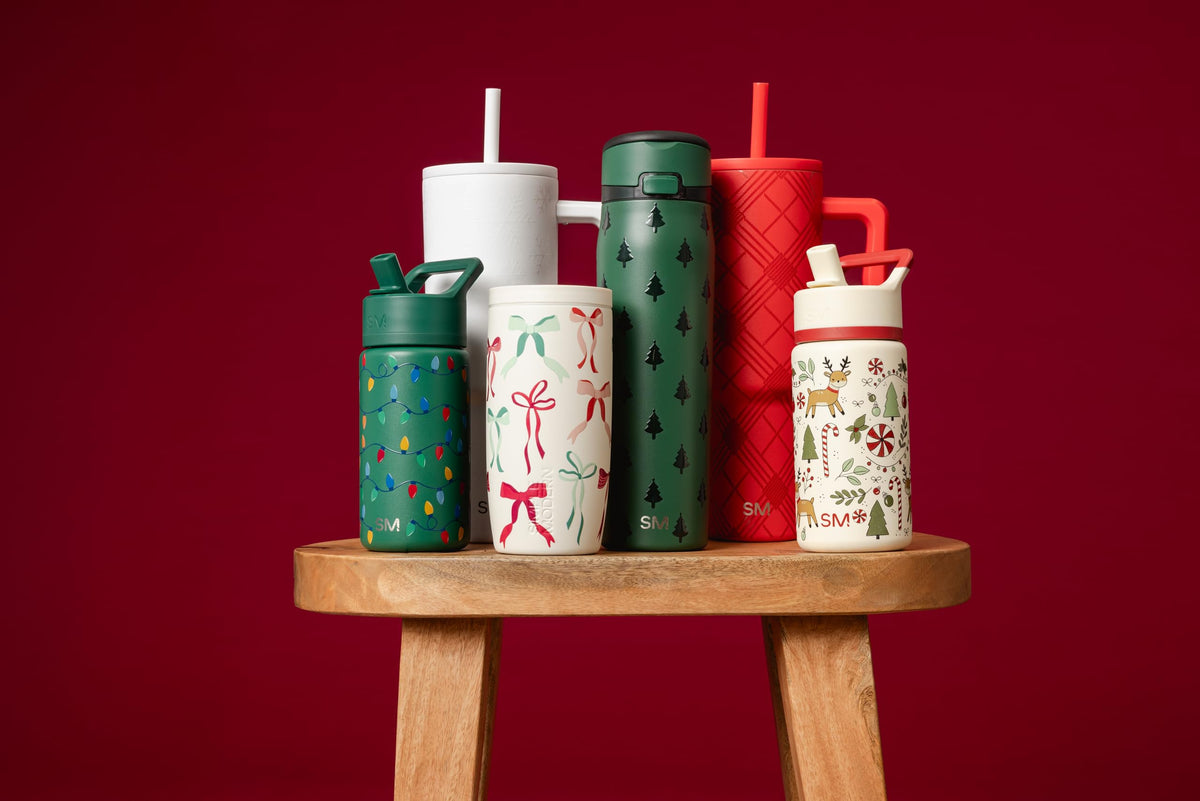 Christmas Tumbler with Handle and Straw