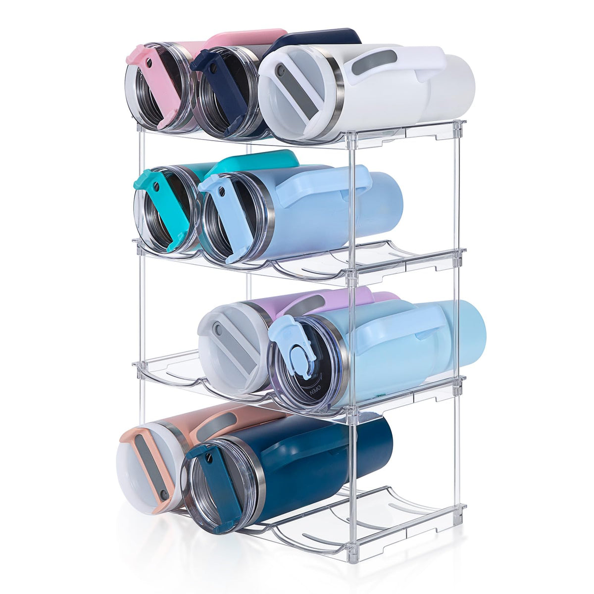 Stackable Water Bottle Organizer for Stanley 40 oz Tumbler (4 Count)