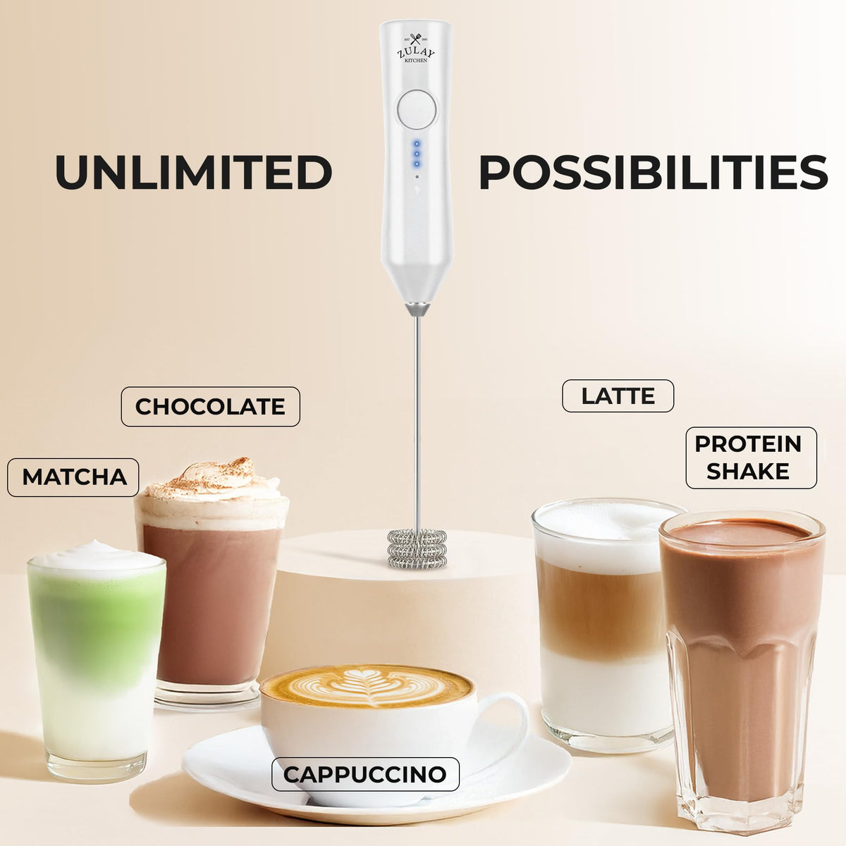 Rechargeable Milk Frother Handheld