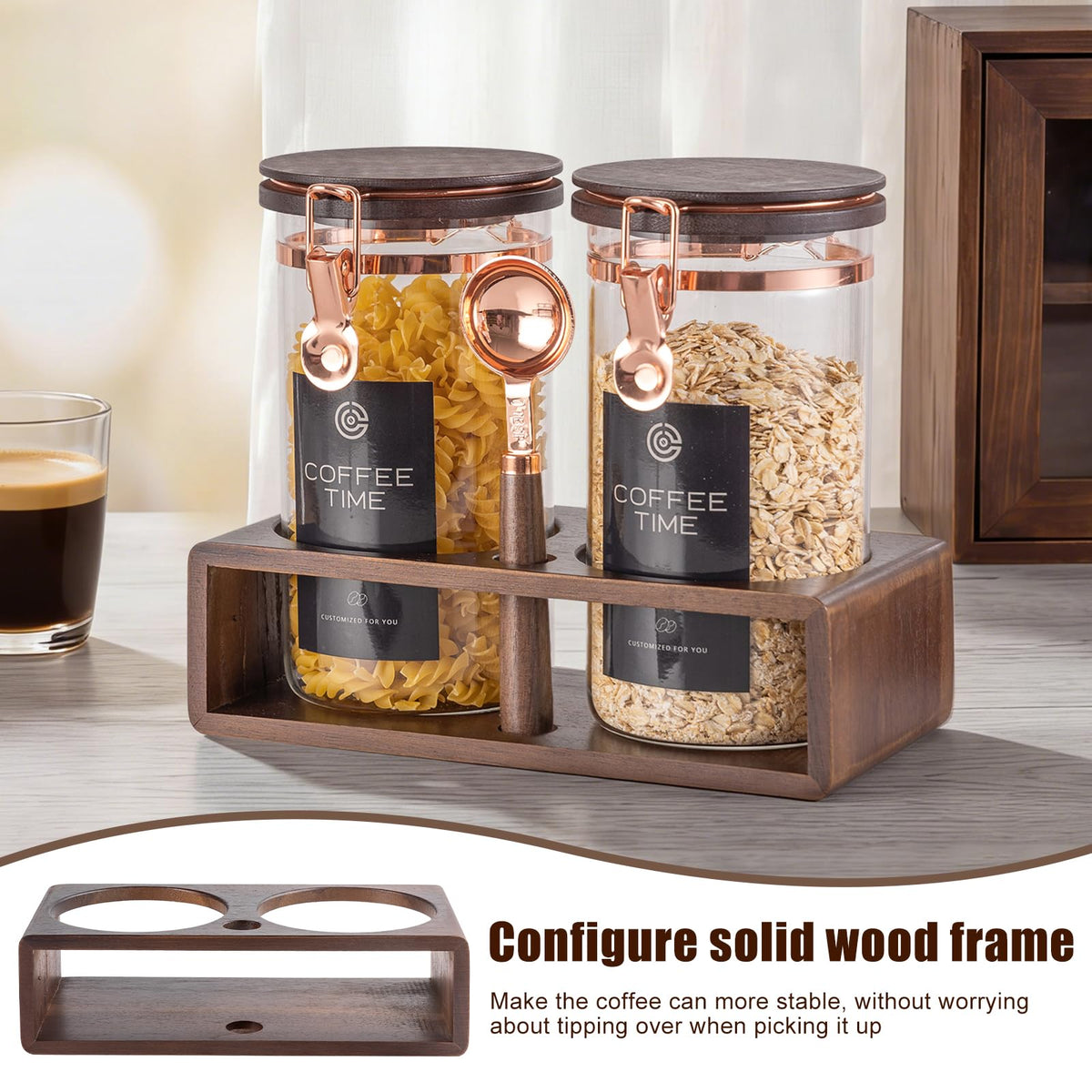 Glass Coffee & Sugar Canister Set (2 Count)